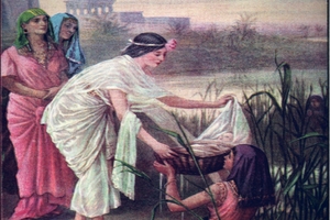 Baby Moses in the reeds