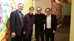 Professor Shoulson, Gary Shteyngart, Professor Sasha Senderovich, Rabbi Donna Berman