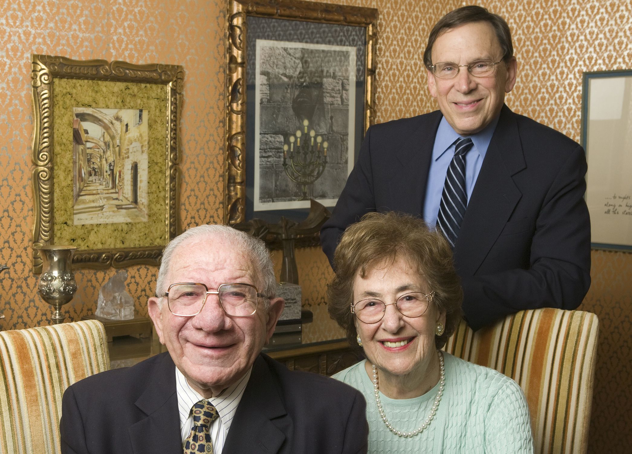 Founding Director Arnold Dashefsky with donors Doris and Simon Konover