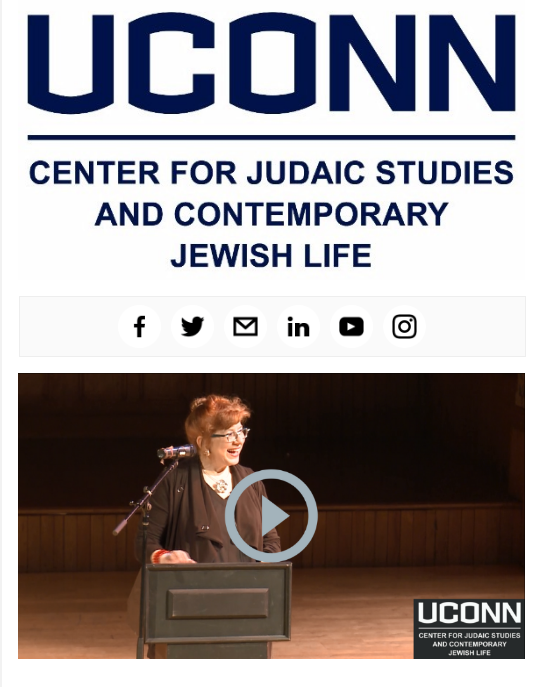 UConn Center for Judaic Studies May 2018 ENews